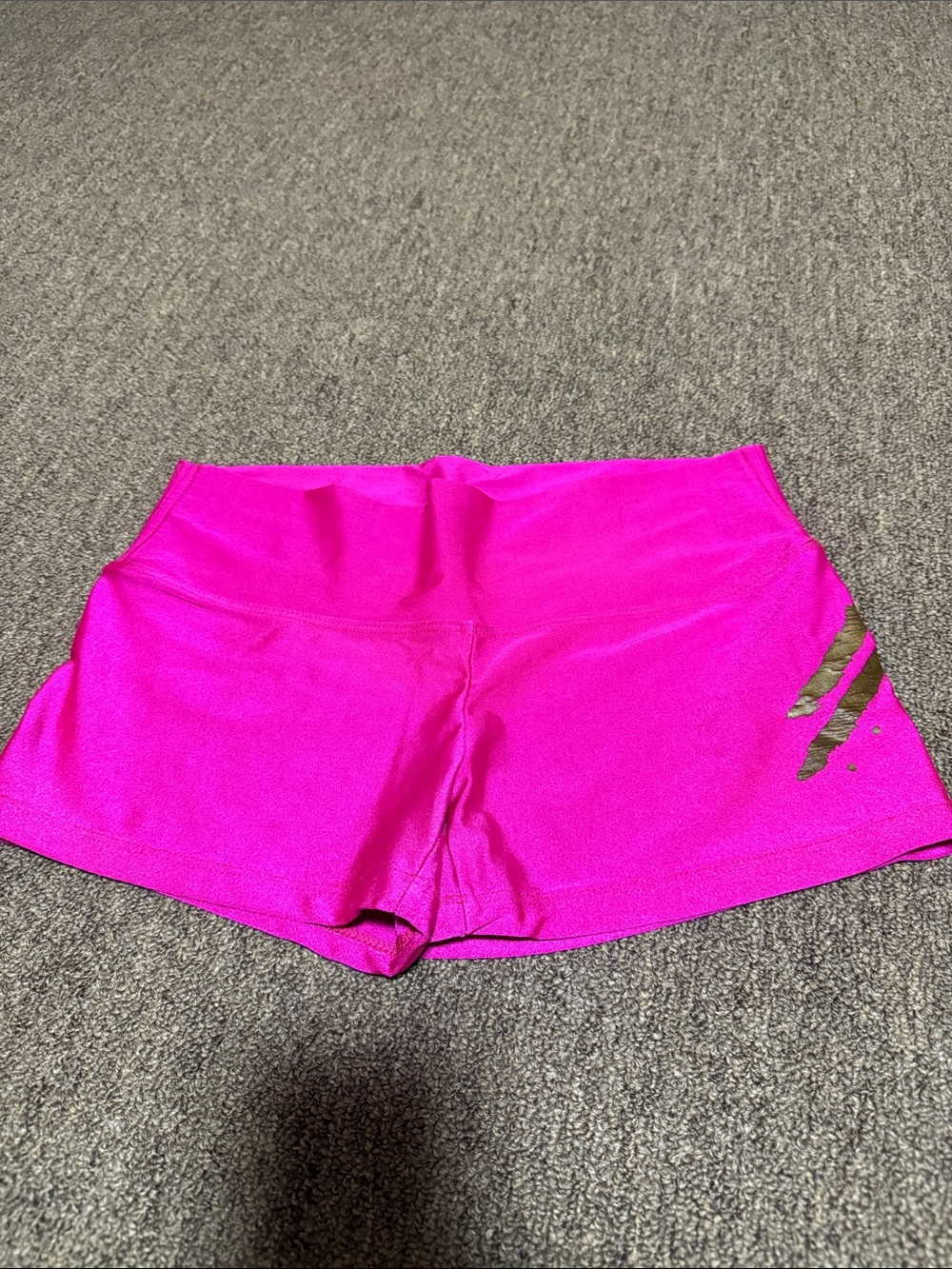 High-Rise Hot Pink Athletic Shorts with Side Vent Detail